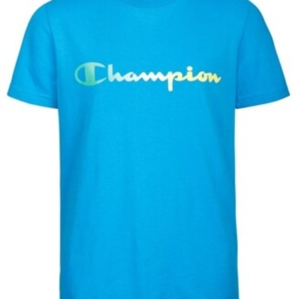 Champion Deep Water Blue Logo Tee‎ | Youth Size 4 | NWT